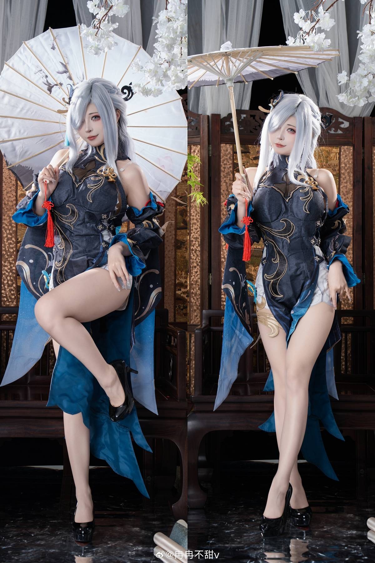 「原神」申鹤 cosplay 不知道你喜欢山林的灯火，还是人间的月光？